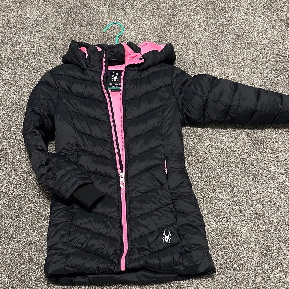 Spyder Black Jacket with Pink Highlights